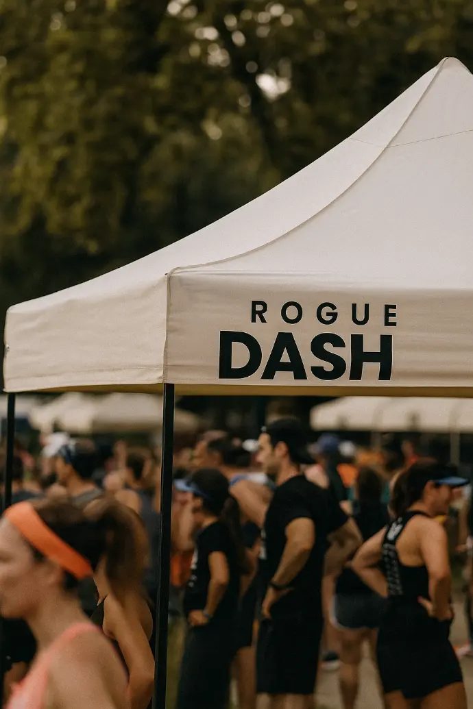 Rogue Dash tent in a sport event
